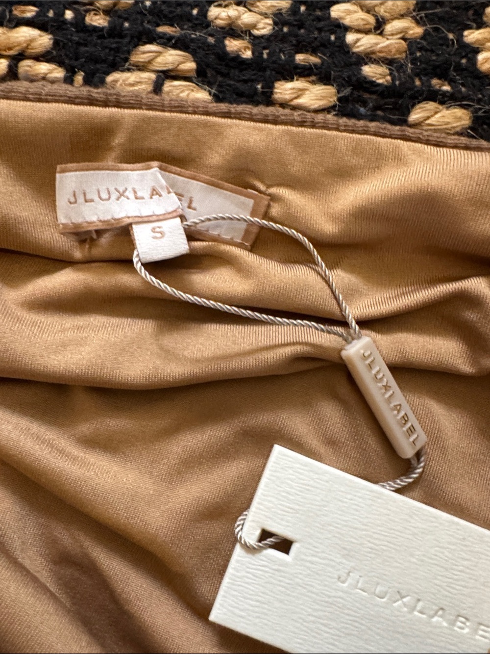 JLUXLABEL Brown Long Draped Maxi skirt - Picture 3 of 6